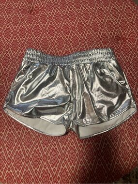 Amazon Silver Metallic Women’s Athletic Shorts